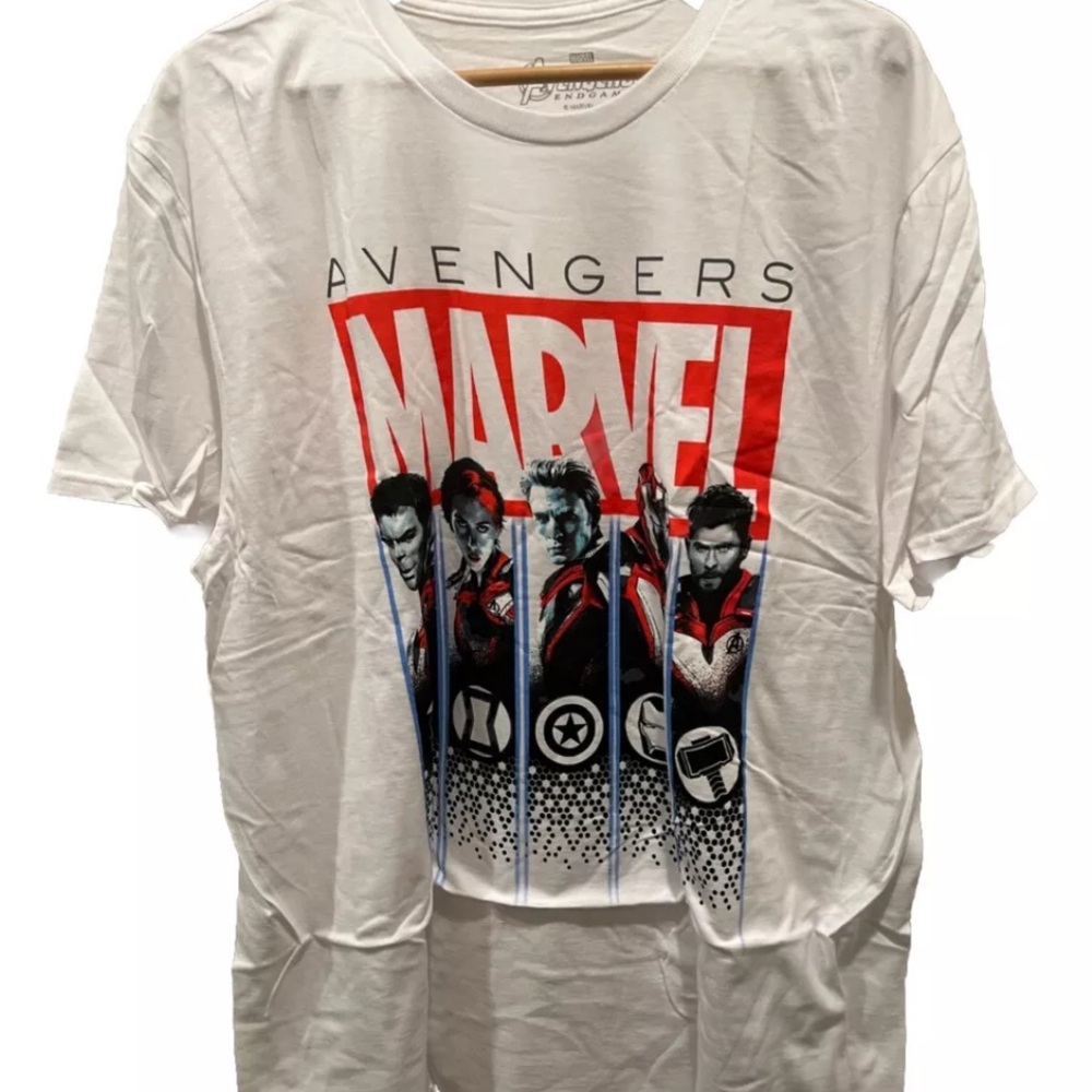 Marvel Avengers: Endgame Movie Poster UNISEX White T-Shirt Size XL